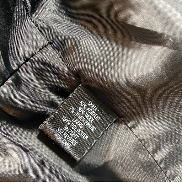 Wool Clasp button Cropped Jacket Gray wool blend Textured Women’s jacket Medium - Picture 6 of 14